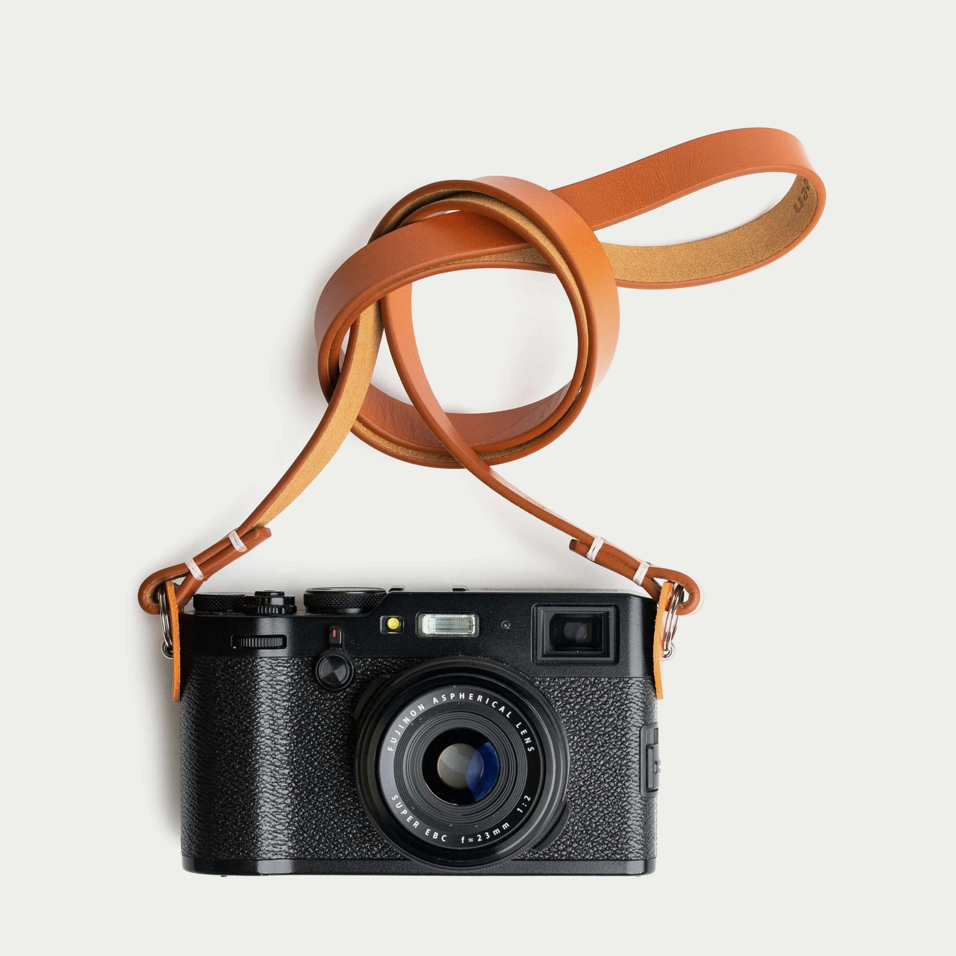 Evergreen Leather Camera Strap - Black